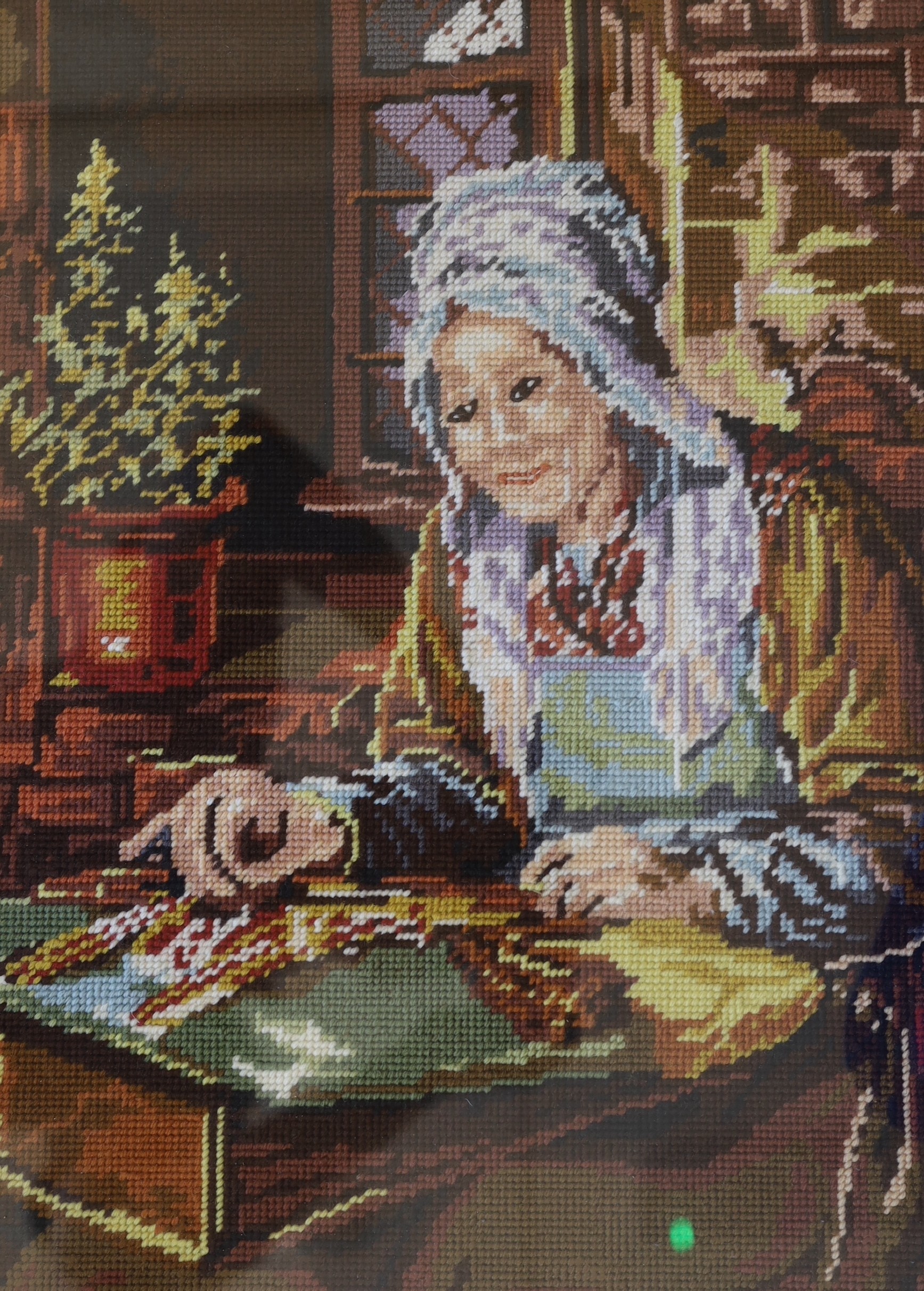 A group of lace-making related prints and a watercolour